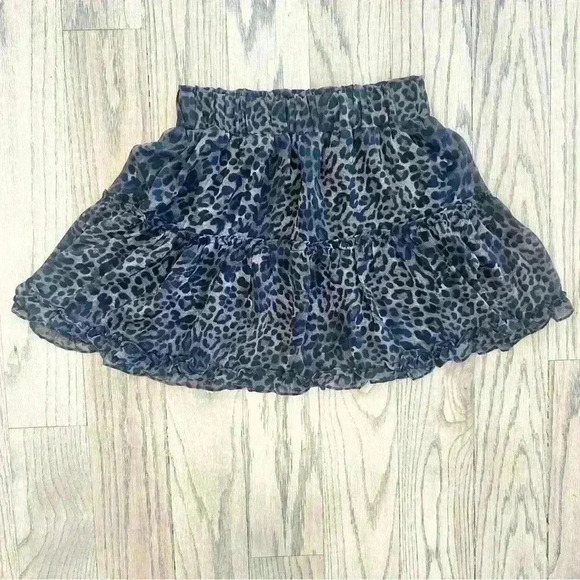 Olivaceous Ruffled Leopard Print Lined Mini Skirt Size Small - Picture 6 of 12